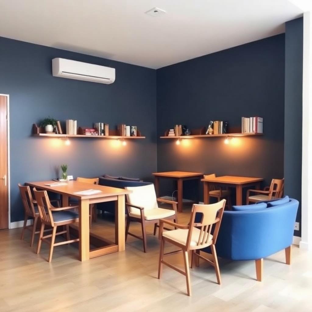 Common lounge and study area